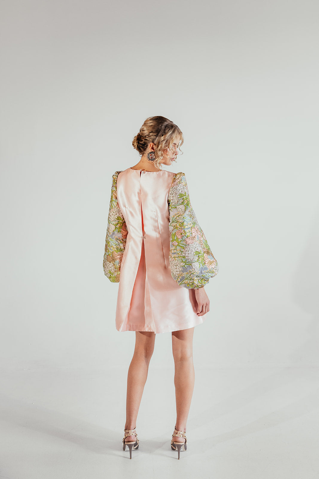 Yuri Brocade Mini Dress