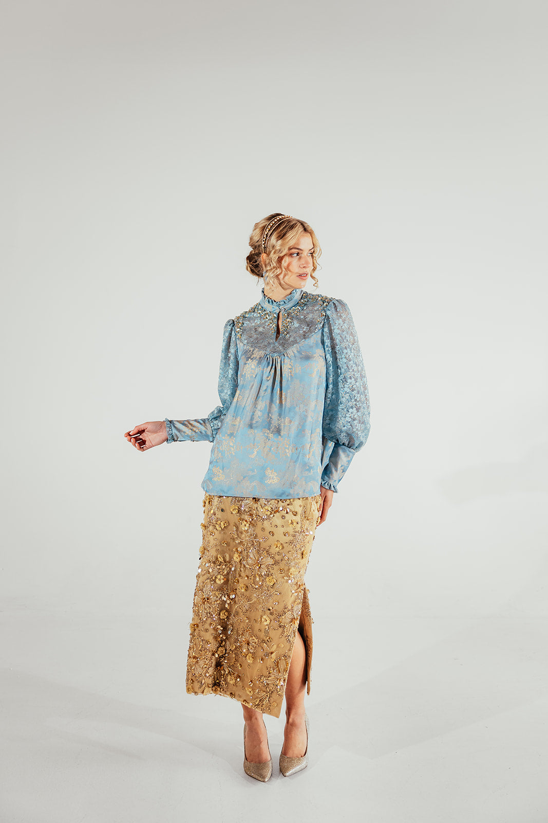 Skyla Satin Lace Top