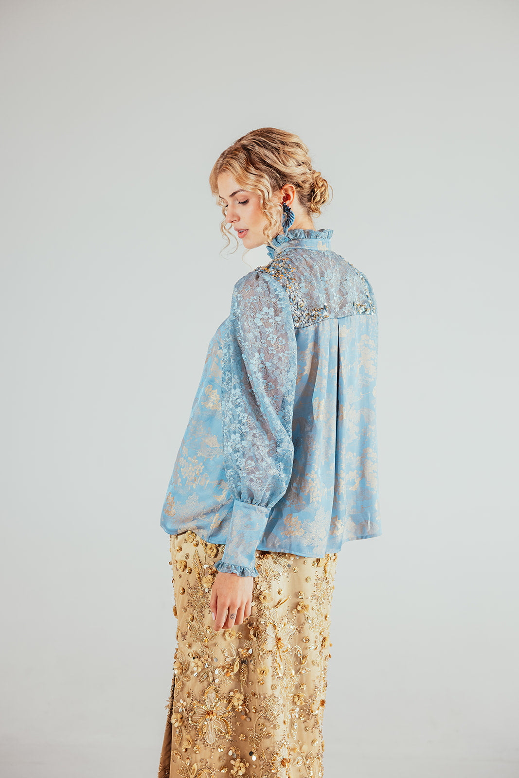 Skyla Satin Lace Top