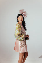 Yuri Brocade Mini Dress