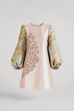 Yuri Brocade Mini Dress