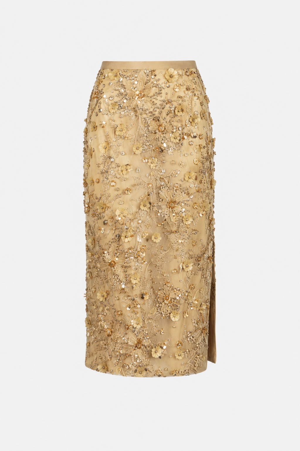 Selene Floral Skirt | Gold
