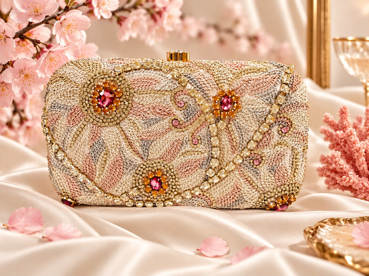 Hana Paisley Clutch